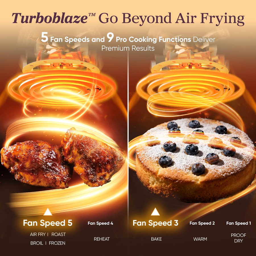 Frytkownica powietrzna TurboBlaze™ 6,0-kwartowa — jasnoszara