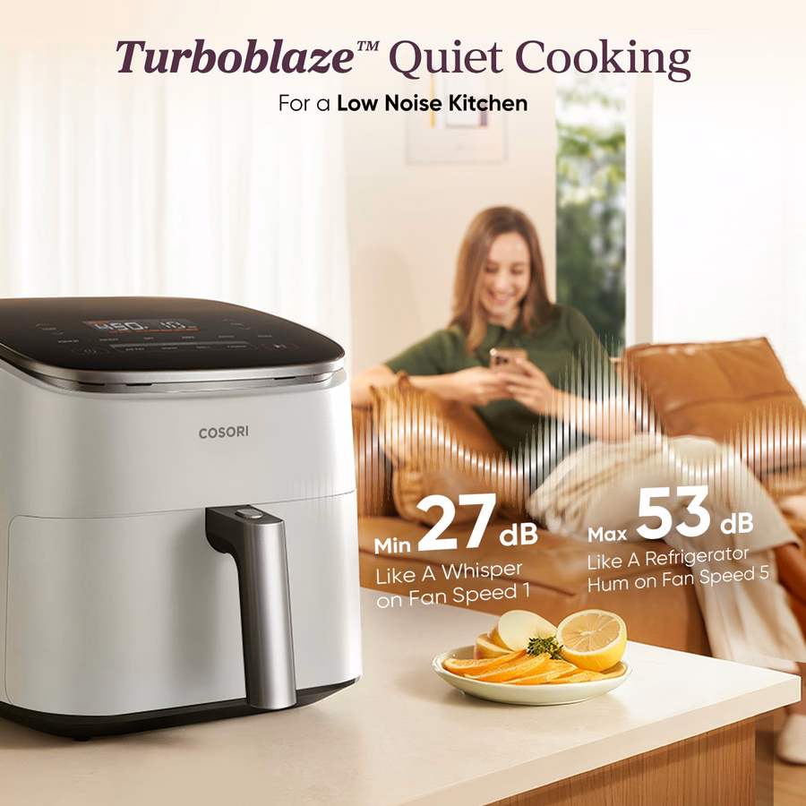 Frytkownica powietrzna TurboBlaze™ 6,0-kwartowa — jasnoszara